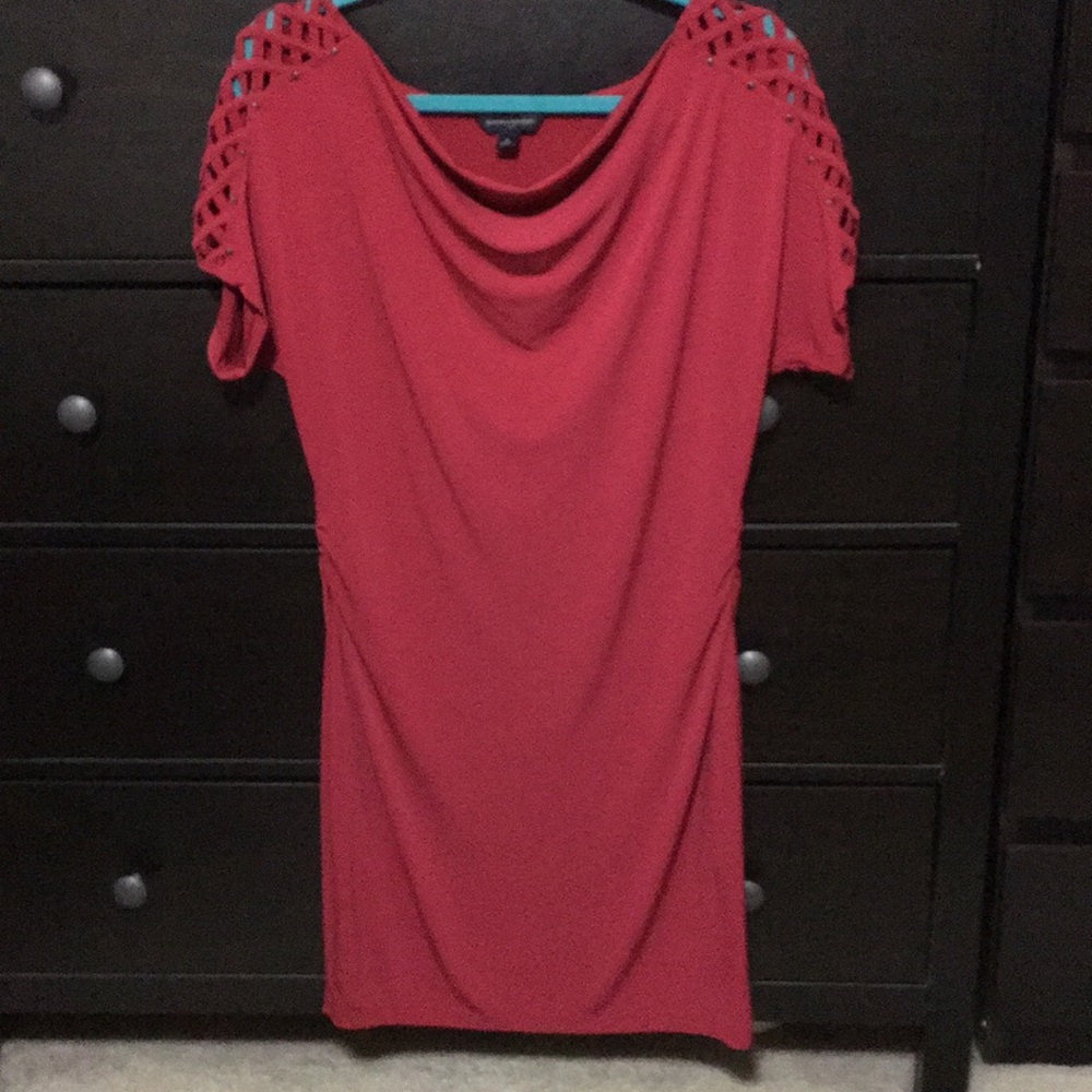 Red Lattice Banana Republic Jersey Dress